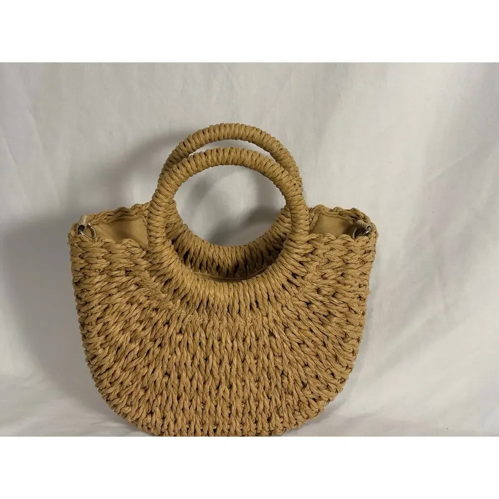 Bride Straw Bag Beaded Handbag Wedding Bridal Bachelorette Beach Vacation Purse